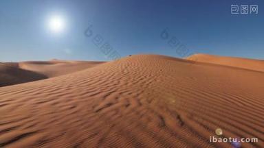 撒哈拉沙漠景观，清晨的精彩沙丘.